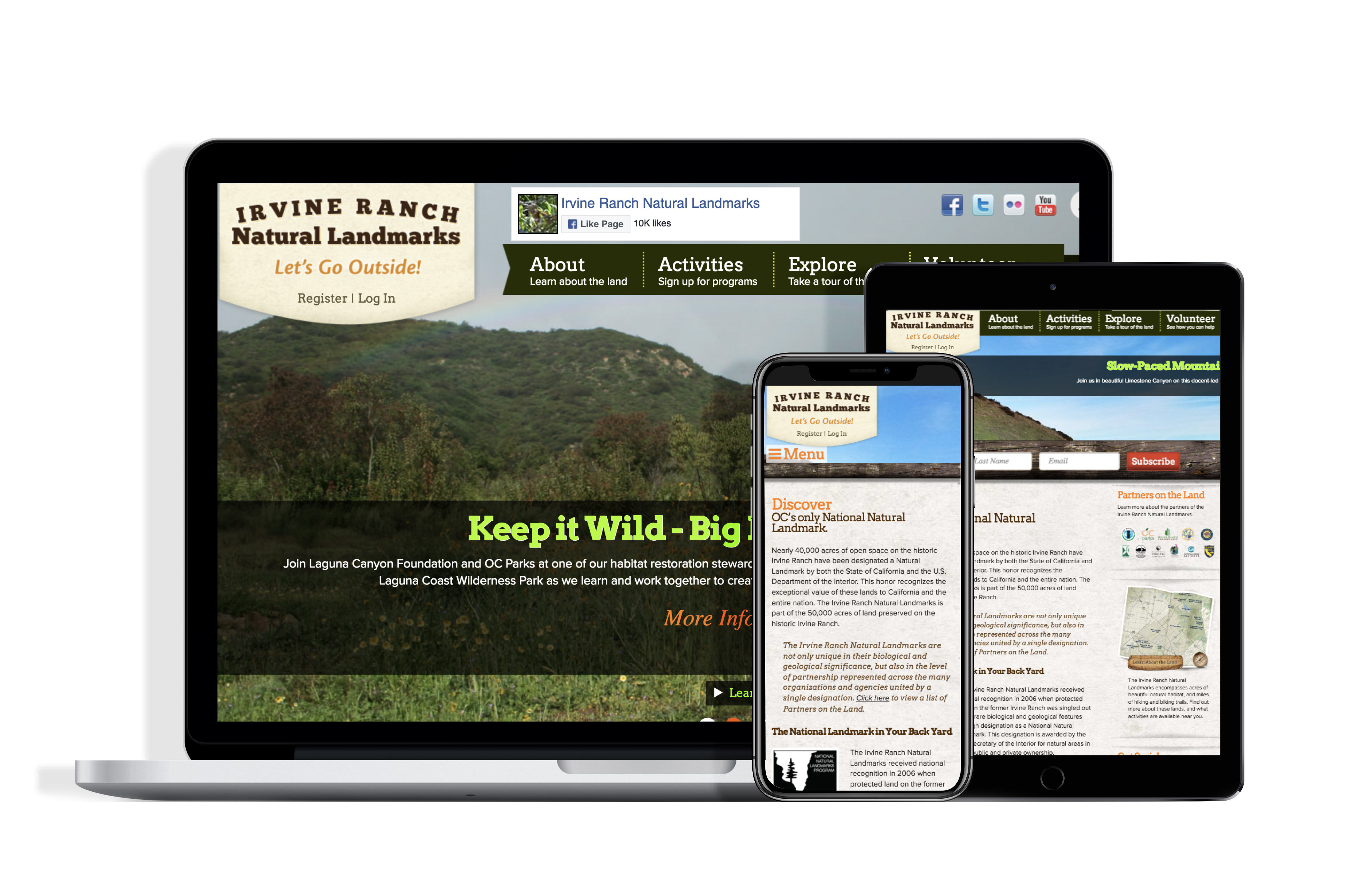 Current Lets Go Outside Website