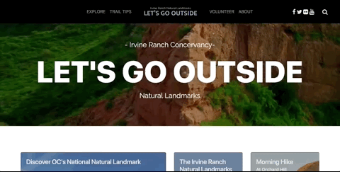 Let's Go Outside Homepage Scroll
